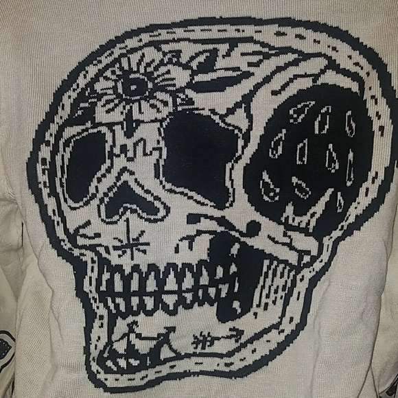 Banjo & Cake PATCHWORK SKULL Tattoo Flash Cardigan - Picture 6 of 8
